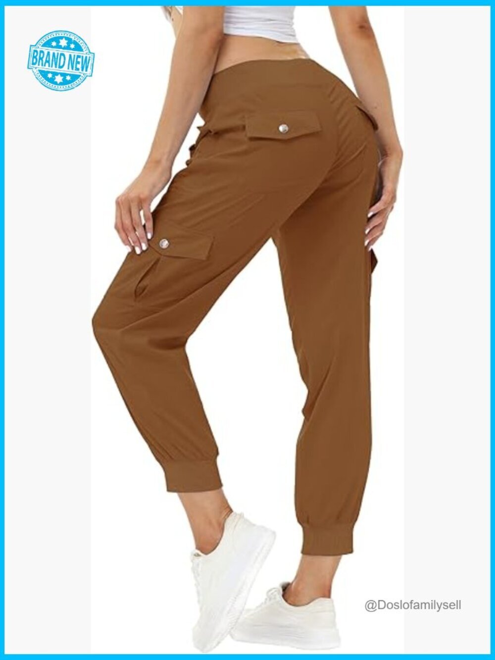 Lightweight Hiking Cargo Pants Outdoor Quick Dry Travel Joggers Elastic Waist